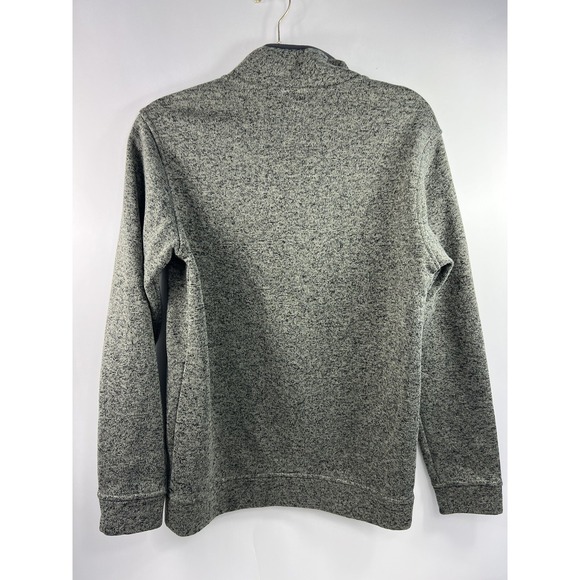 Eddie Bauer Pullover Men's Sz M Gray Long Sleeve Logo‎ Collar 3 Snaps - Picture 4 of 9